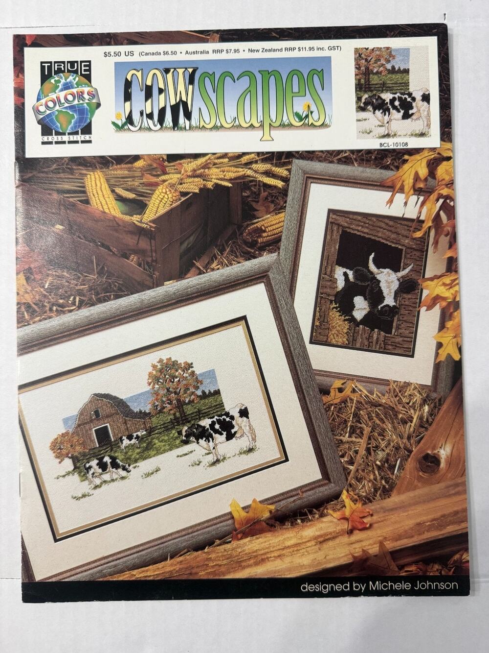 True Colors CowScapes Cows Farm Holstein Counted Cross Stitch Pattern